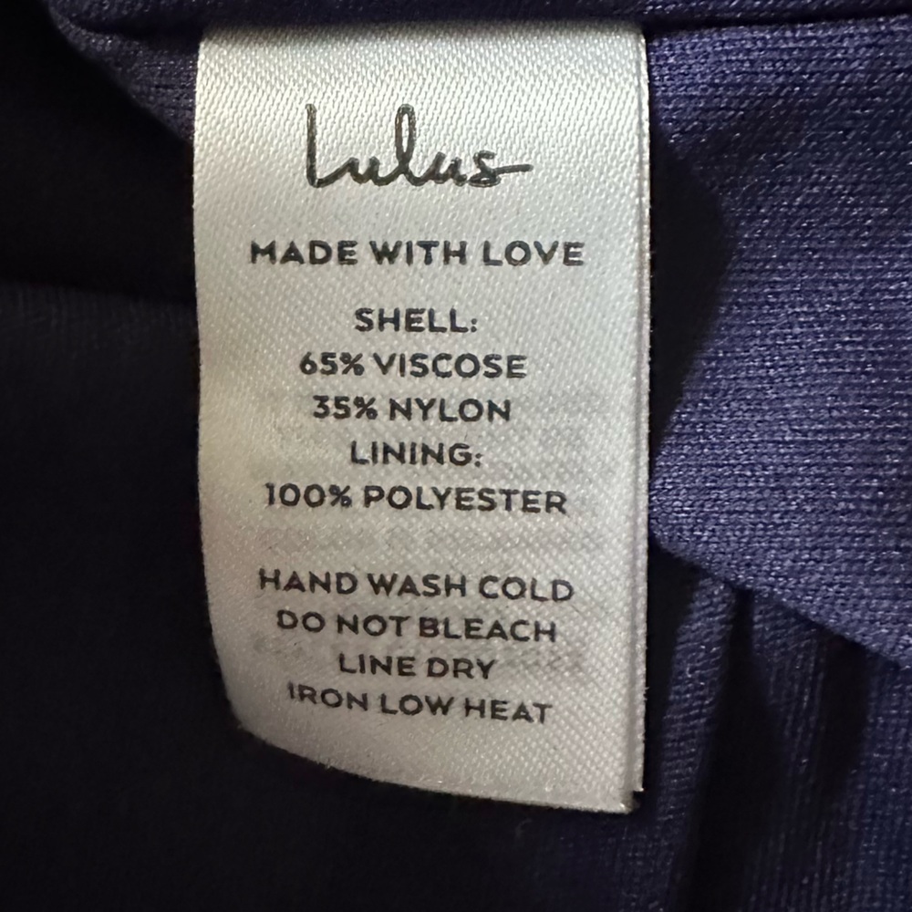 Lulus crushed velvet burnout mini dress blue black bra‎ top size M NWT - Picture 4 of 11